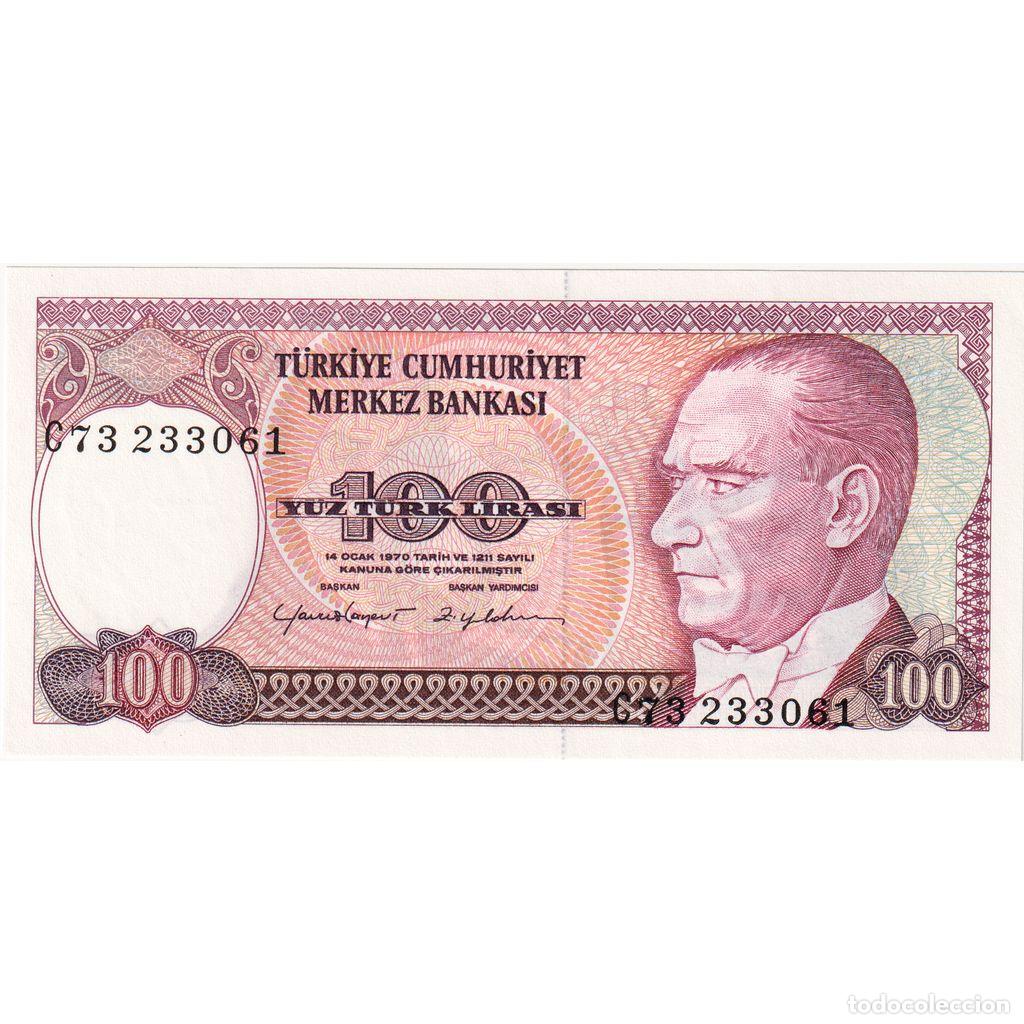 Billetes extranjeros: [#1234448] Billete, 100 Lira, 1970, Turqu&iacute;a, 1970-01-14, KM:194a, UNC