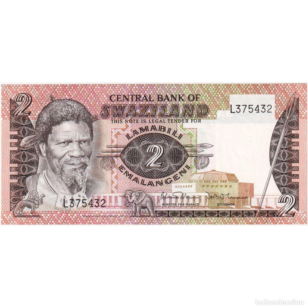 Billetes extranjeros: [#1234462] Billete, 2 Emalangeni, Undated (1983- ), Suazilandia, KM:8a, UNC