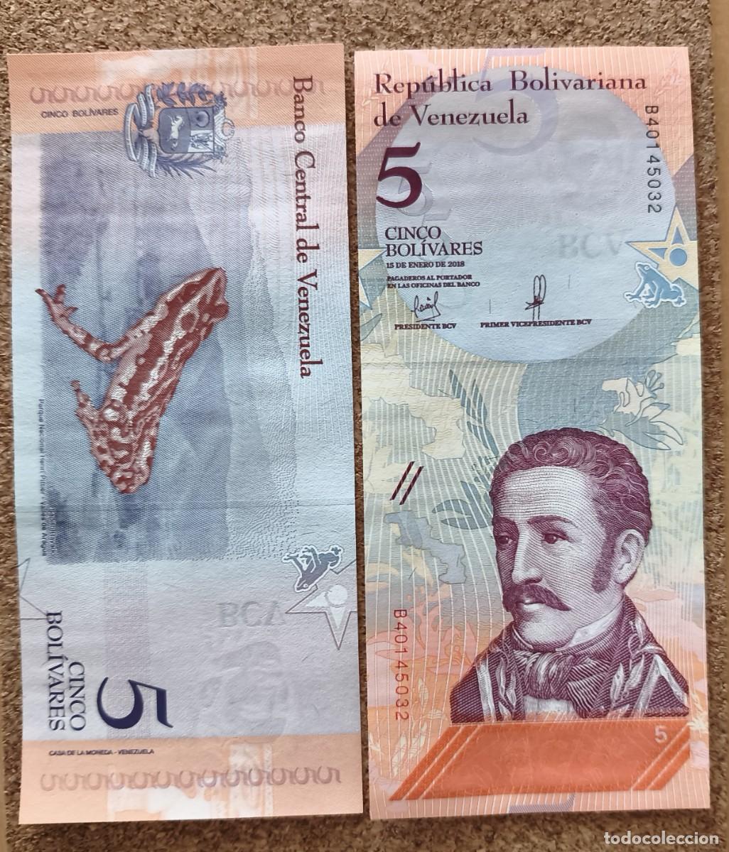 Billetes extranjeros: Lote 25 Billetes Venezuela 5 Bolivares 2018 P-102 UNC