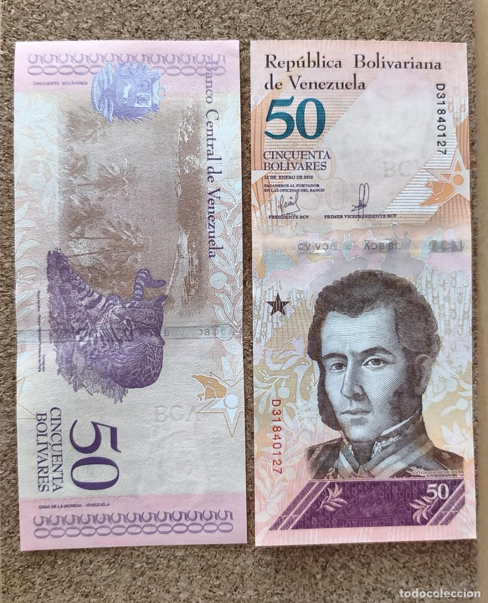 Billetes extranjeros: Lote 25 Billetes Venezuela 50 Bolivares 2018 P-105a UNC