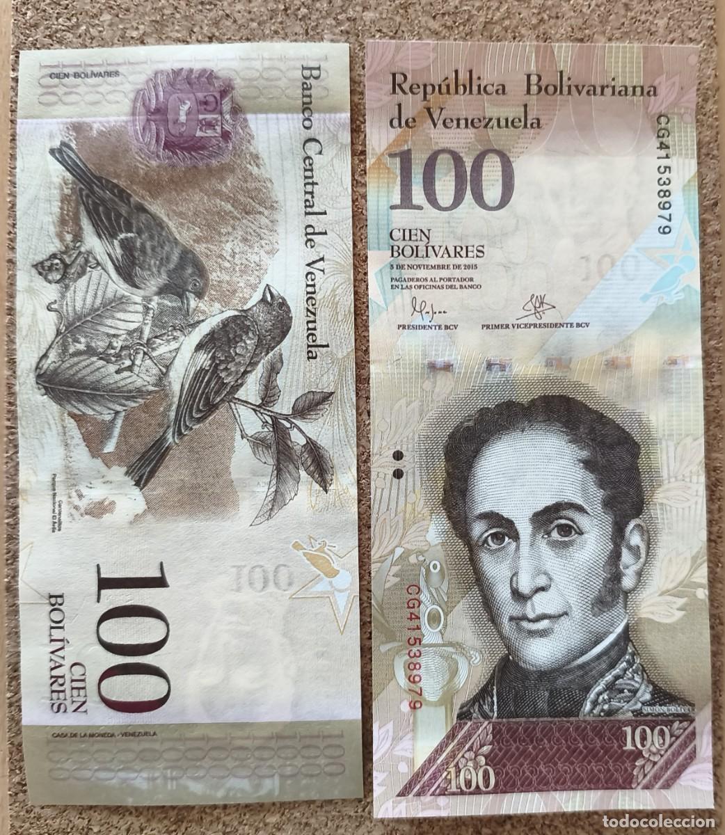 Billetes extranjeros: Lote 25 Billetes Venezuela 100 Bolivares 2015 P-93j UNC