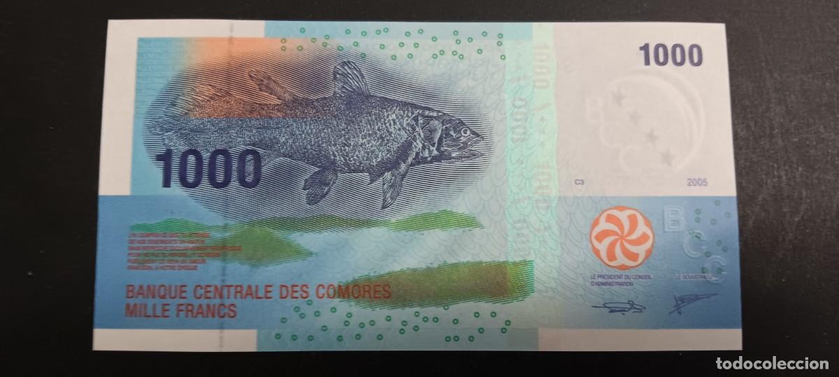 Billetes extranjeros: COMOROS(ISLAS) 1000 FRANCOS 2005 S/C P=16 - Foto 2