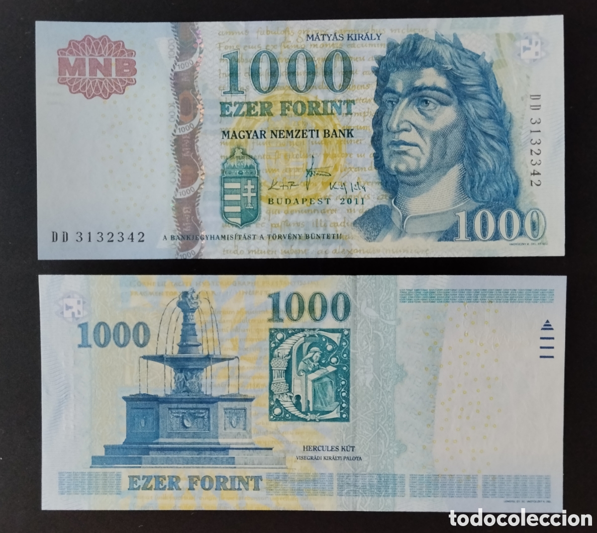 Billetes extranjeros: HUNGR&Iacute;A : 2011. 1000 forint SC/UNC. PK.# 197