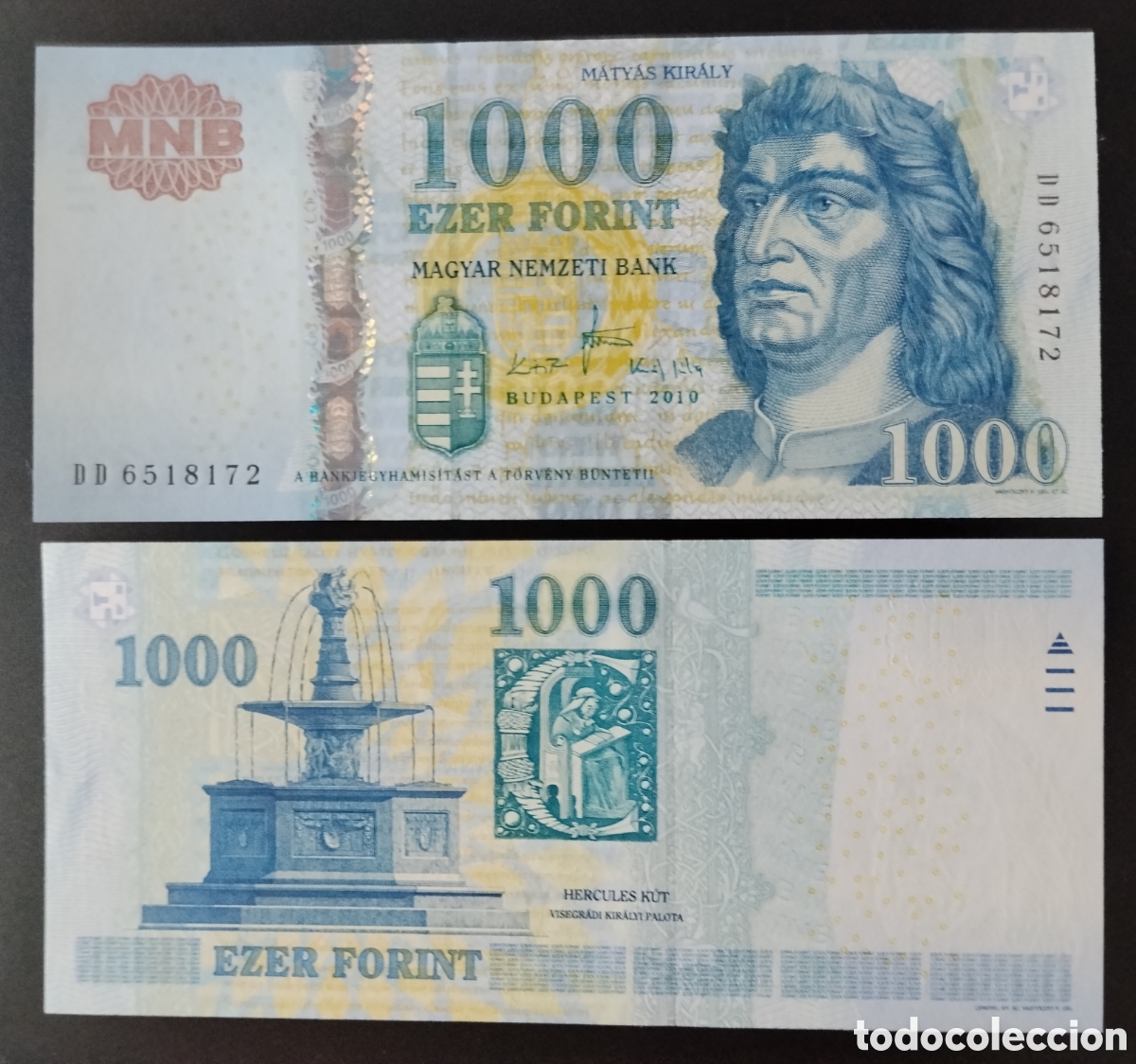 Billetes extranjeros: HUNGR&Iacute;A : 2010. 1000 forint SC.UNC. PK.# 197