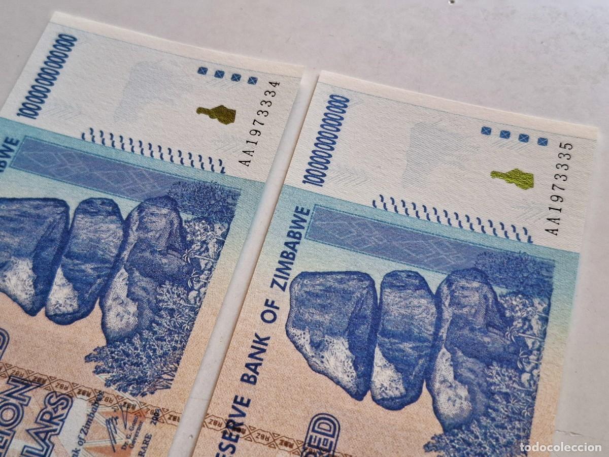 Billetes extranjeros: DOS BILLETES DE ZIMBABWE UNC - Foto 3