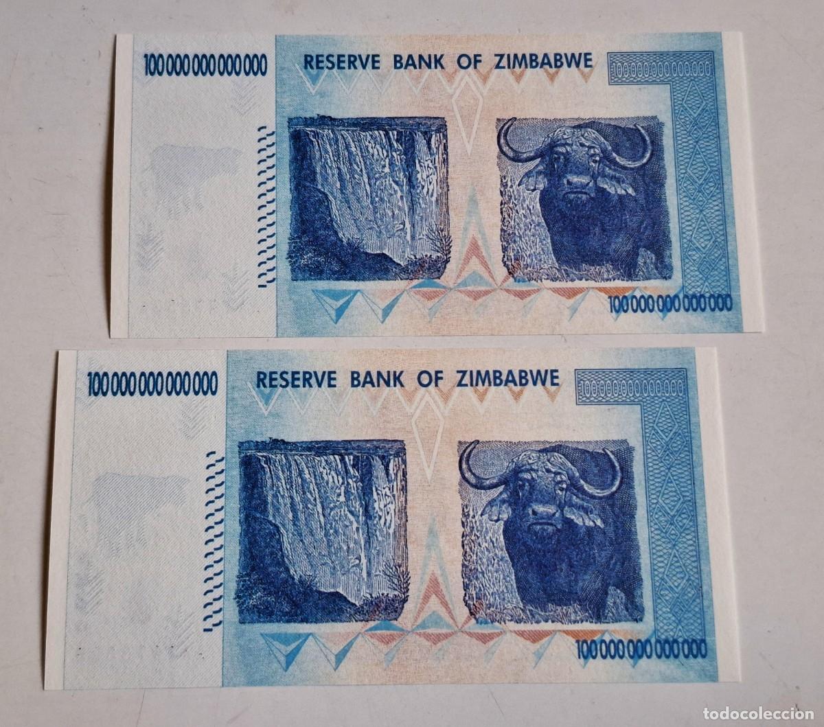 Billetes extranjeros: DOS BILLETES DE ZIMBABWE UNC - Foto 6