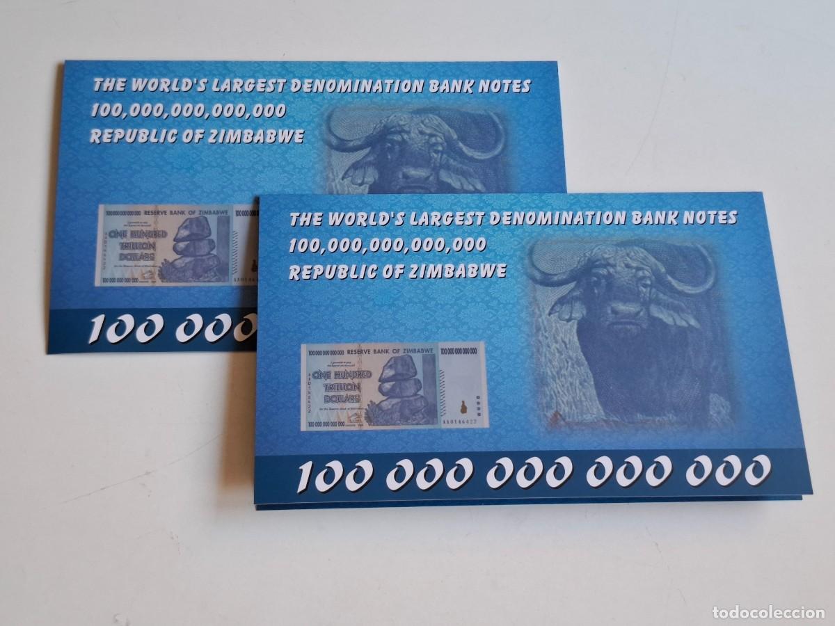 Billetes extranjeros: DOS BILLETES DE ZIMBABWE UNC - Foto 8