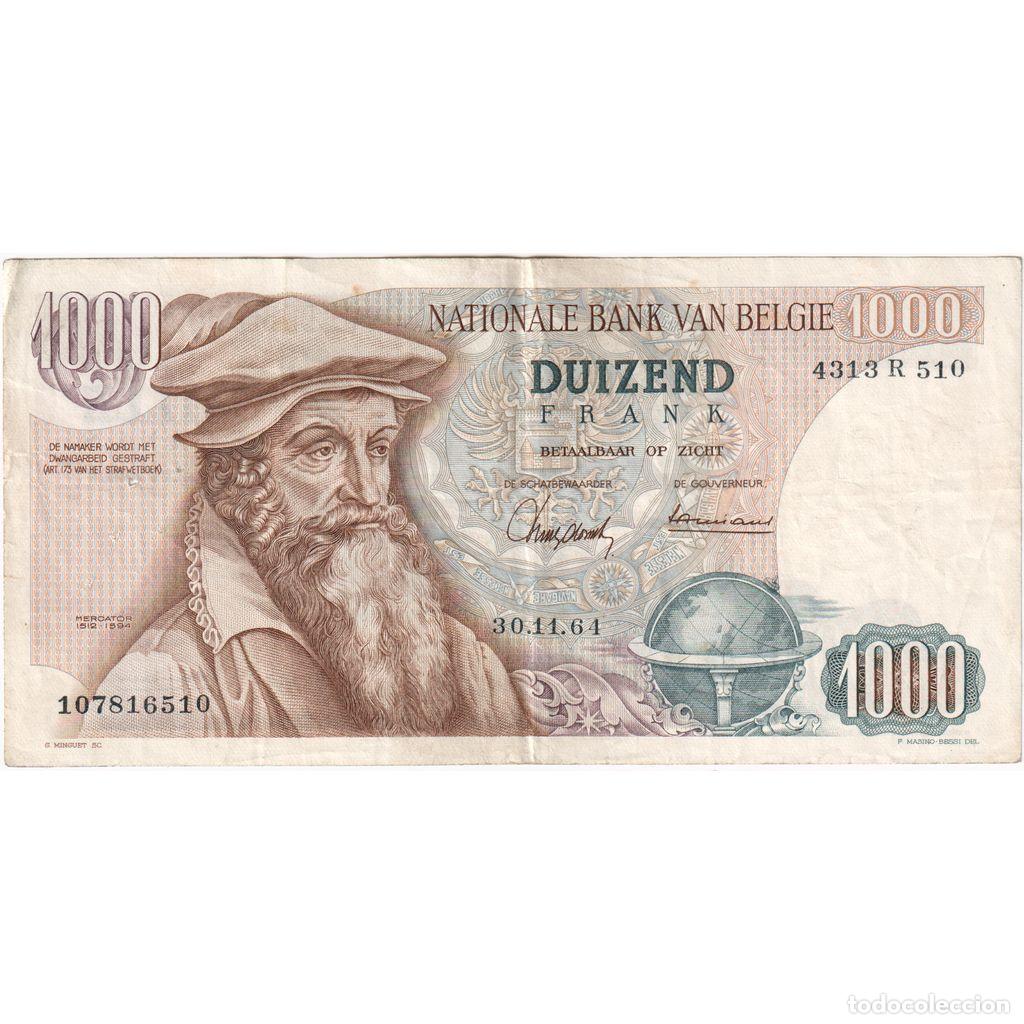 Billetes extranjeros: [#1234575] B&eacute;lgica, 1000 Francs, 1964-11-30, MBC