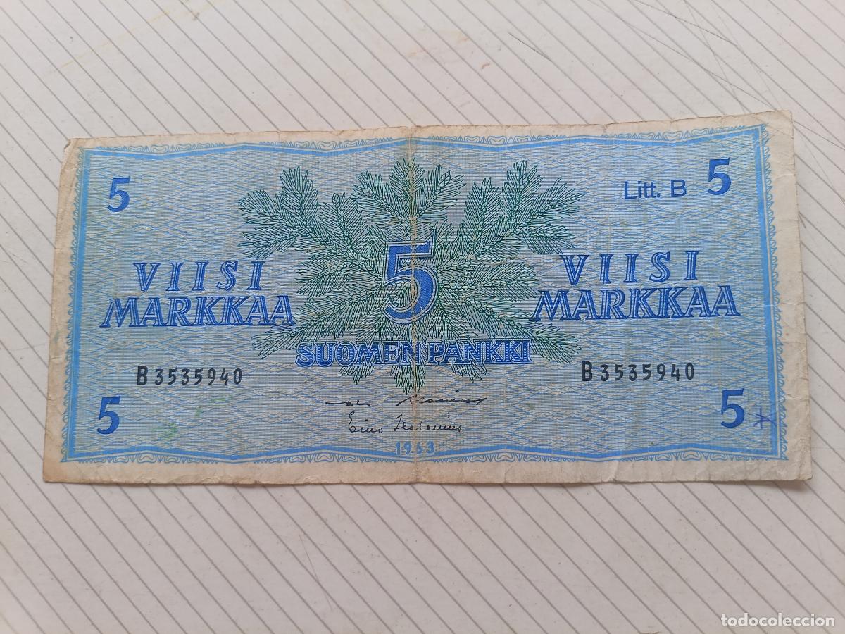 Billetes extranjeros: Finlandia 5 Markkaa 1963