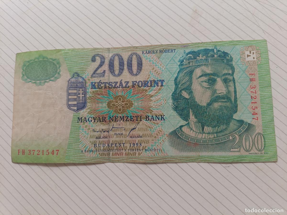 Billetes extranjeros: HUNGR&Iacute;A 200 FORINT - 1998