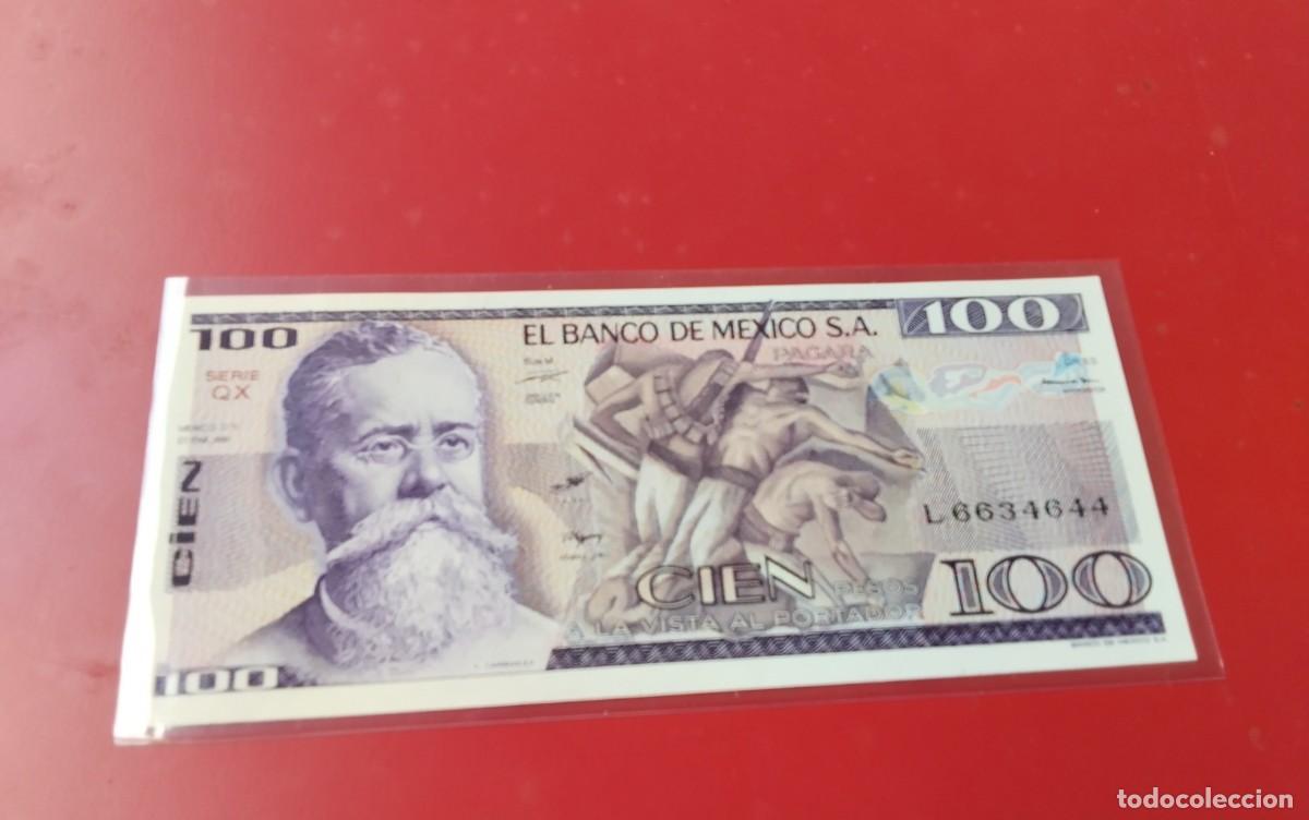 Billetes extranjeros: MEJICO , BILLETE DE 100 PESOS A&Ntilde;O 1981 , PLANCHA SIN CIRCULAR