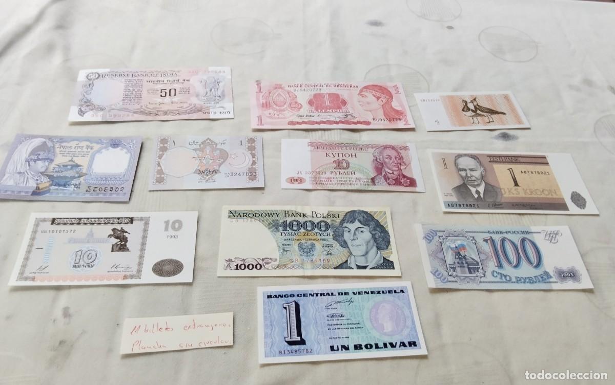 Billetes extranjeros: LOTE DE 11 BILLETES INTERNACIONALES DIFERENTES SIN CIRCULAR , MUY BUEN ESTADO DE CONSERVACION