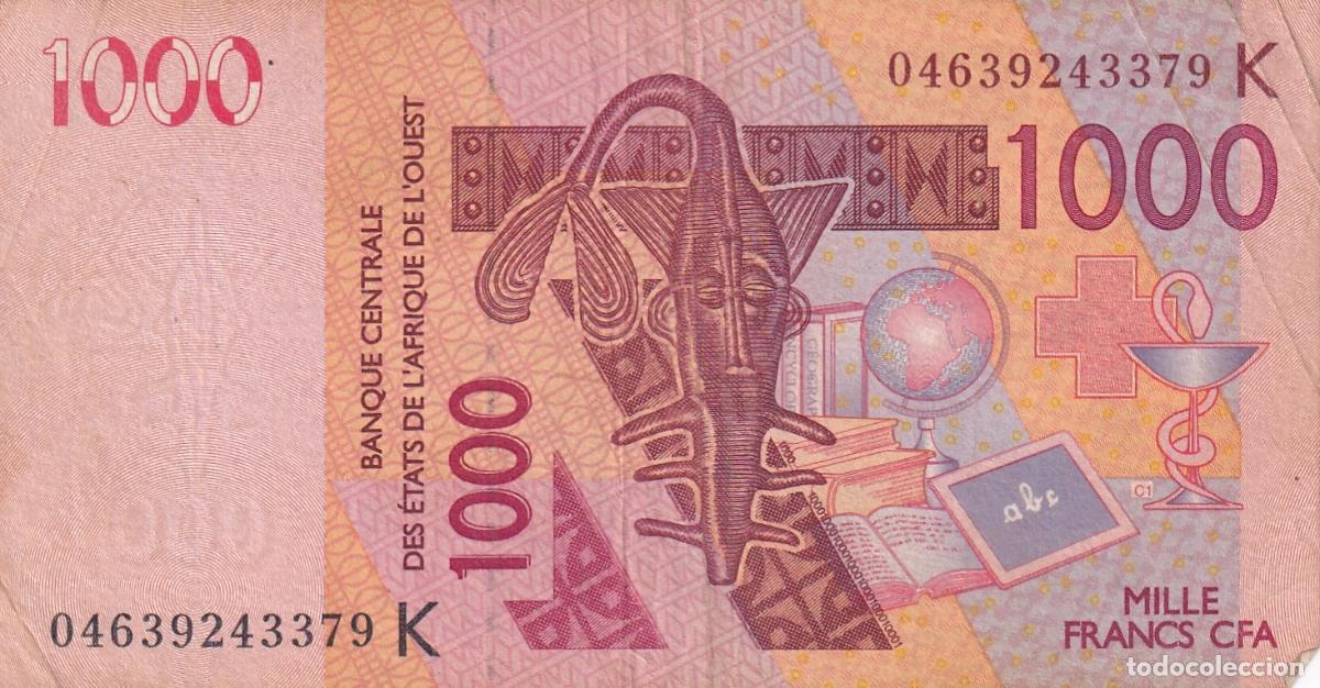 Billetes extranjeros: CRBX3015 BILLETE AFRICA OESTE 1000 FRANCOS 2003 USADO