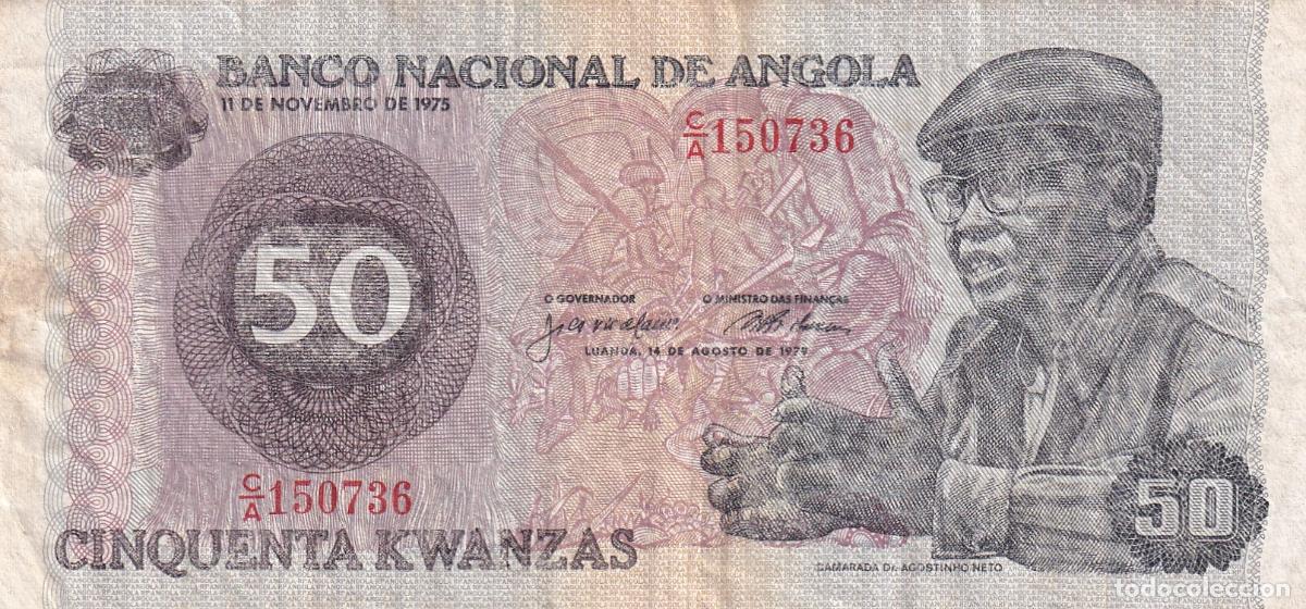 Billetes extranjeros: CRBX1547 BILLETE ANGOLA 50 KWANZAS 1975 BC