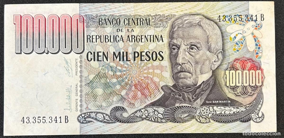 Billetes extranjeros: CRBX1022 BILLETE ARGENTINA 100000 PESOS MBC