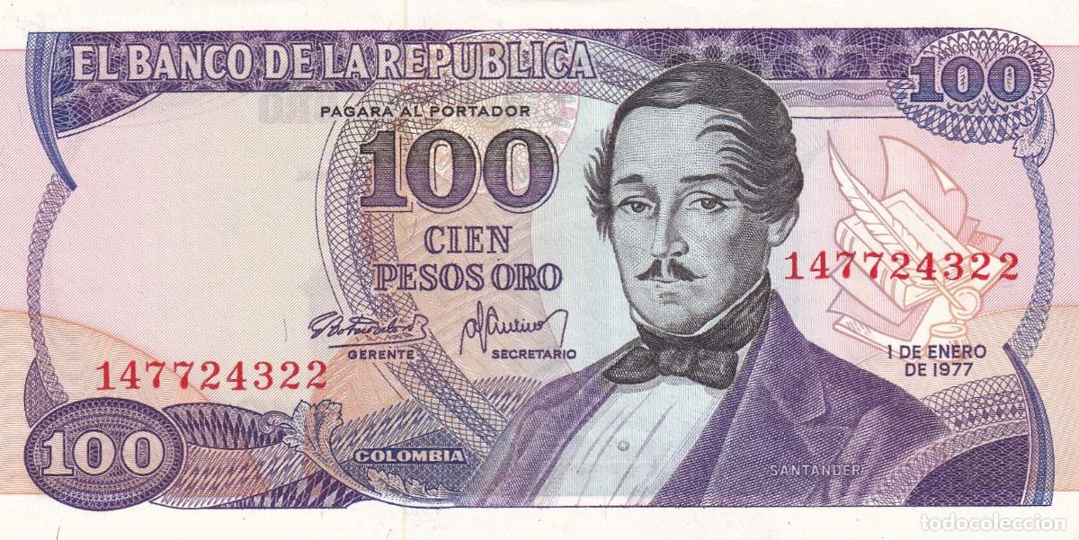Billetes extranjeros: CRBX1608 BILLETE COLOMBIA 100 PESOS 1977 EBC