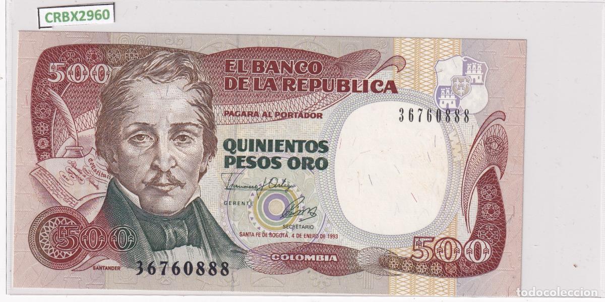 Billetes extranjeros: CRBX2960 BILLETE COLOMBIA 500 PESOS 1993 SIN CIRCULAR