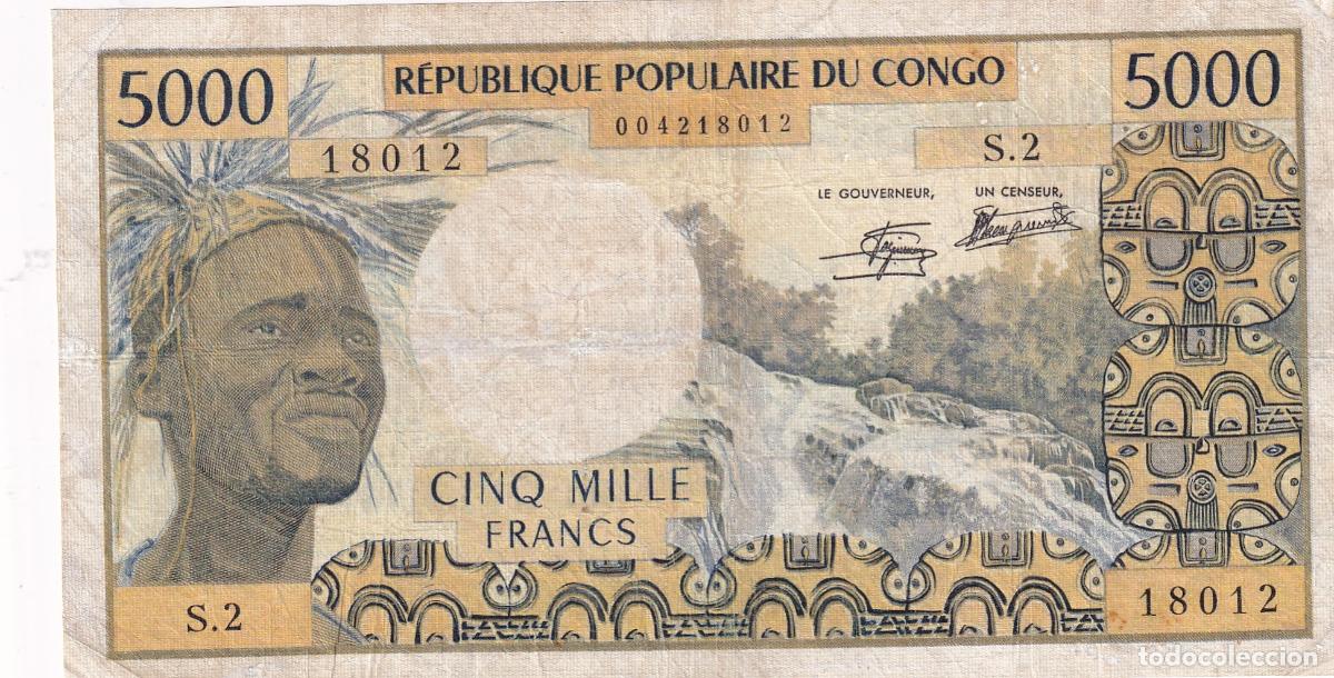 Billetes extranjeros: CRBX2495 BILLETE CONGO 5000 FRANCOS 1974-78 RESTAURADO