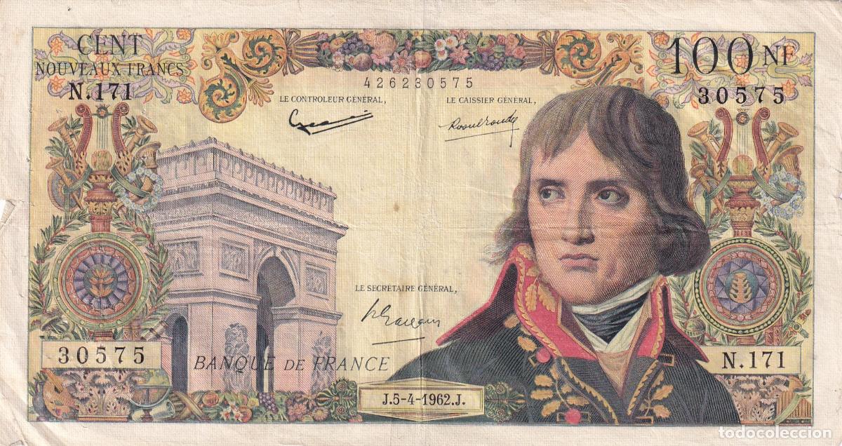 Billetes extranjeros: CRBX2902 BILLETE FRANCIA 100 FRANCOS 1962 MBC