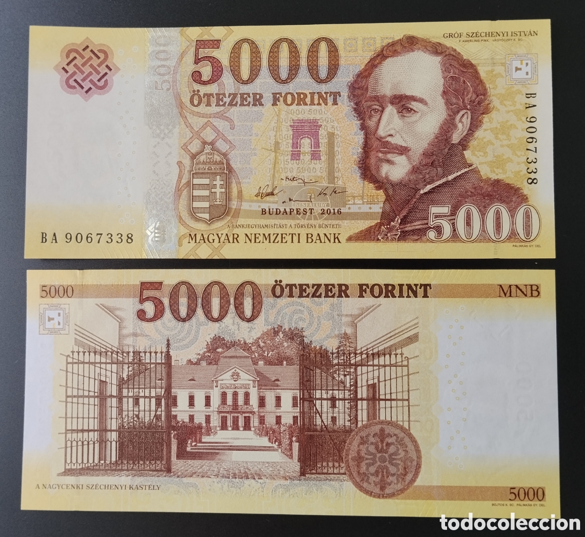 Billetes extranjeros: HUNGR&Iacute;A : 2016. 5000 forint SC.UNC.PK.#205a