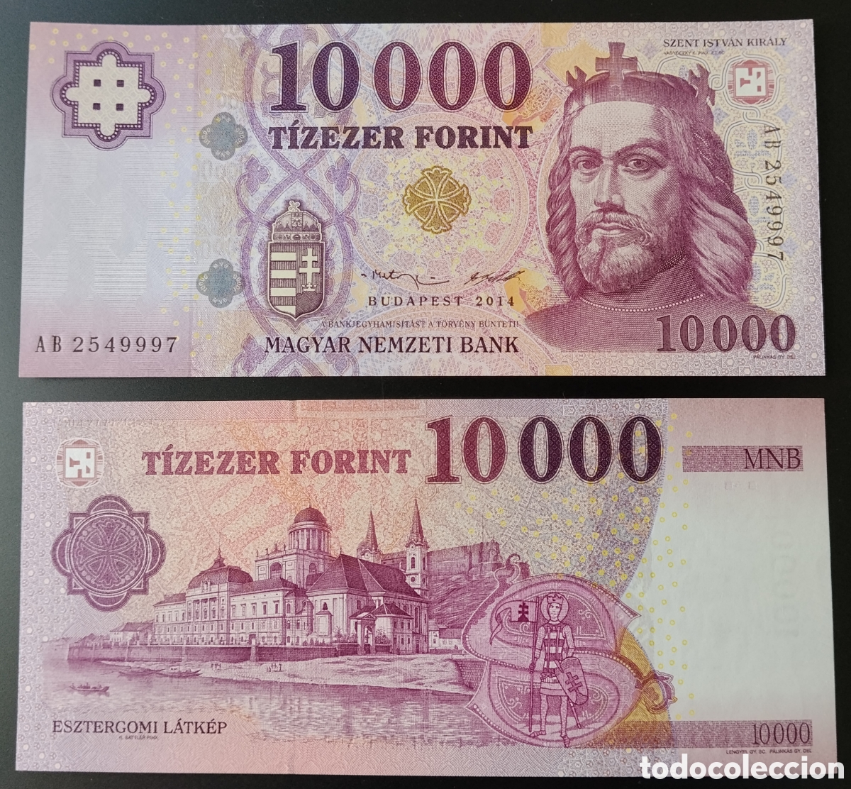 Billetes extranjeros: HUNGR&Iacute;A : 2014. 10000 forint SC.UNC.PK.#206a