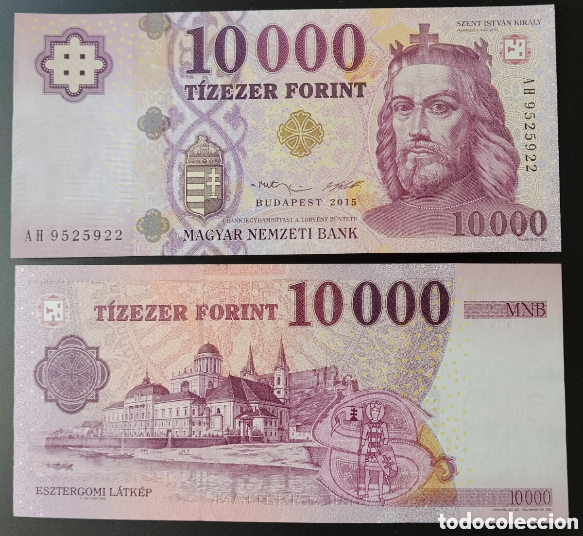 Billetes extranjeros: HUNGR&Iacute;A : 2015. 10000 forint SC.UNC.PK#206