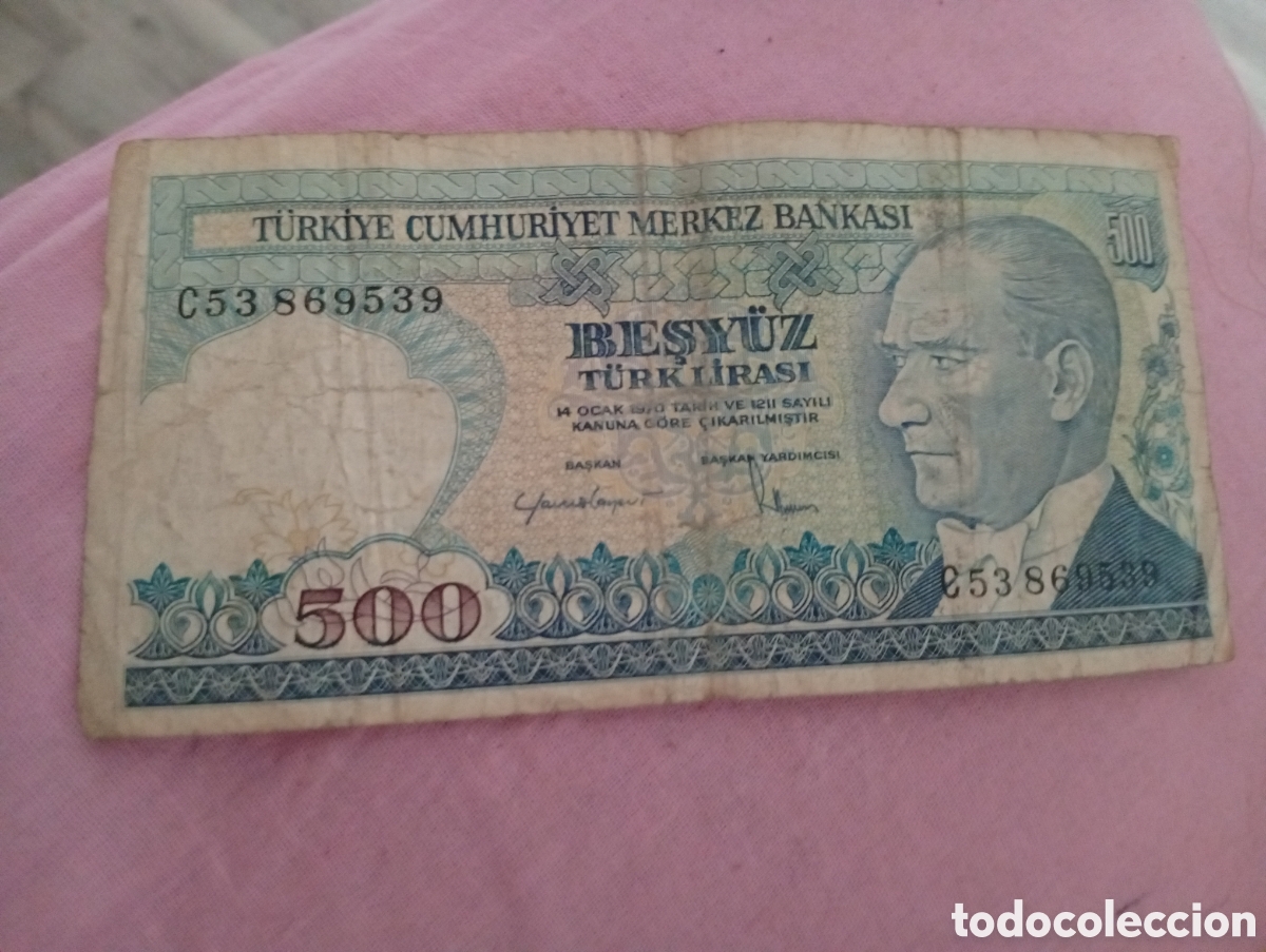 Billets internationaux: Billete Turqu&iacute;a buen estado