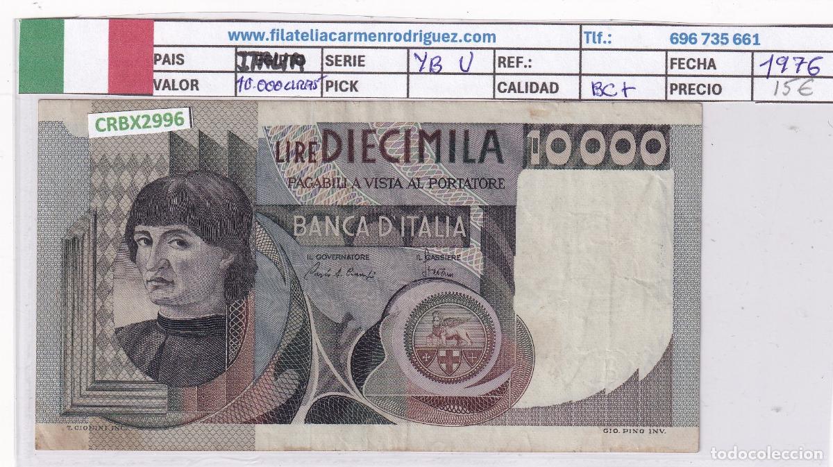 Billetes extranjeros: CRBX2996 BILLETE ITALIA 10000 LIRAS 1976 BC+
