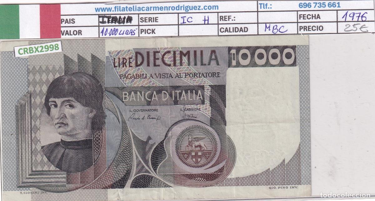 Billetes extranjeros: CRBX2998 BILLETE ITALIA 10000 LIRAS 1976 MBC