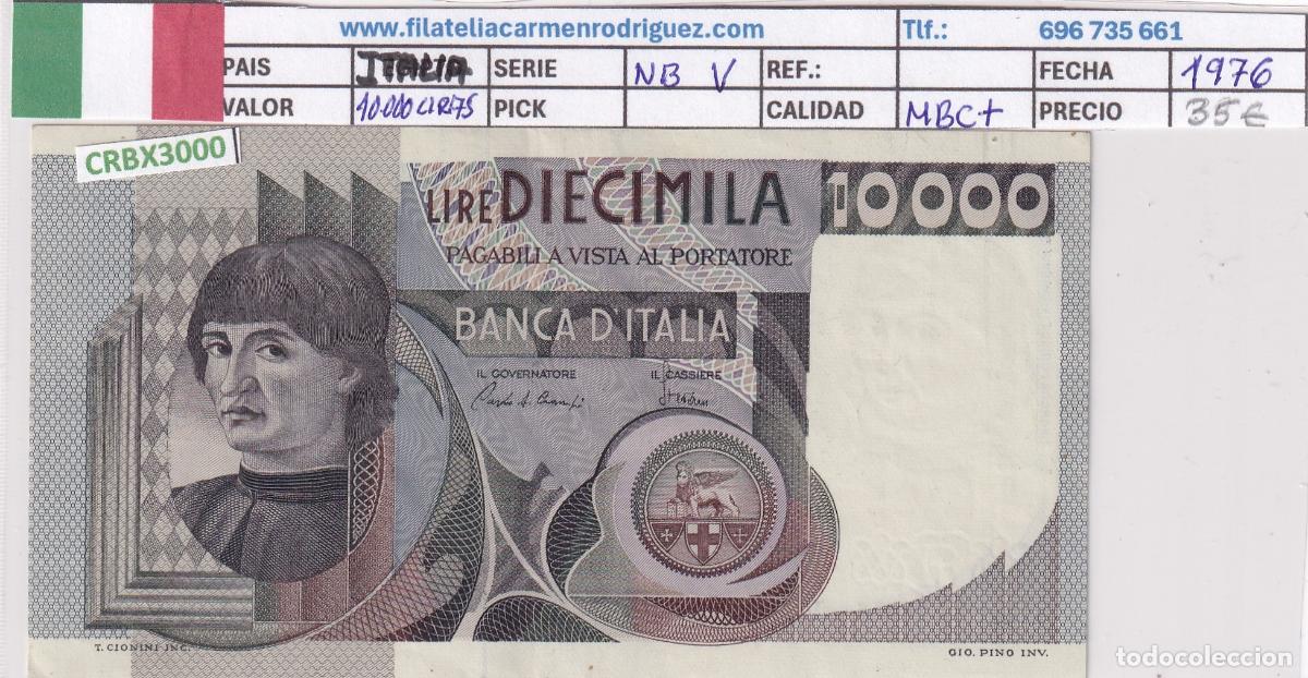 Billetes extranjeros: CRBX3000 BILLETE ITALIA 10000 LIRAS 1976 MBC+