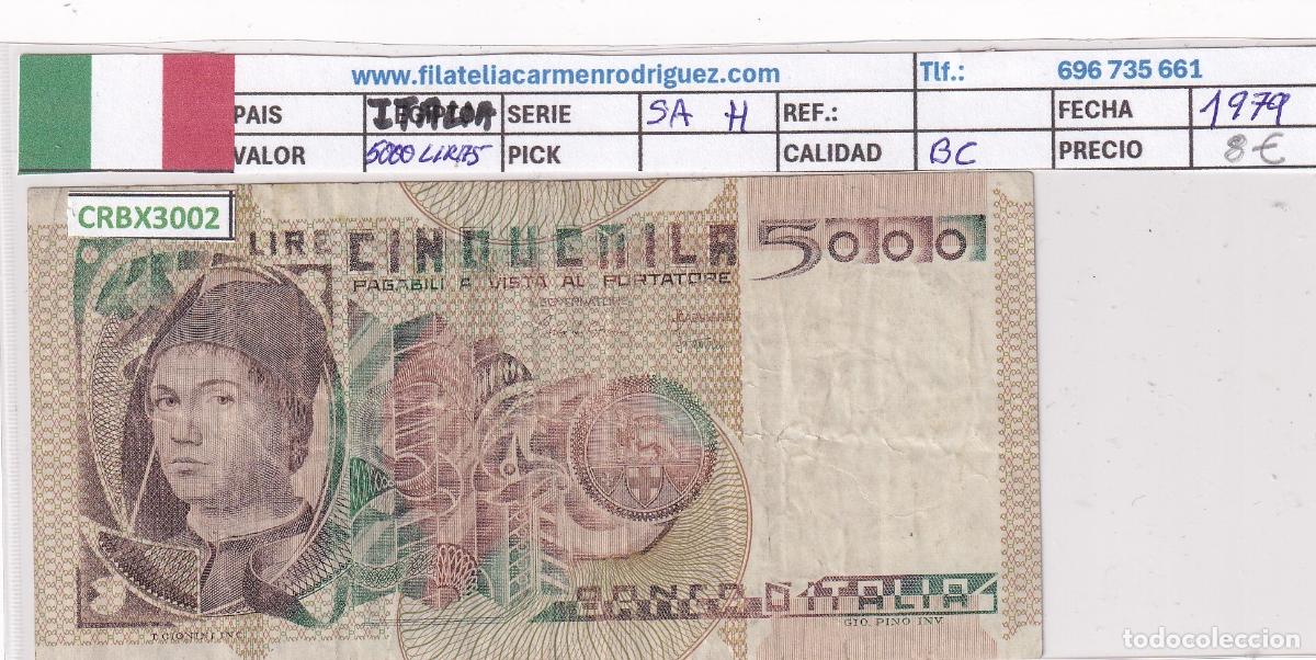 Billetes extranjeros: CRBX3002 BILLETE ITALIA 5000 LIRAS 1979 BC
