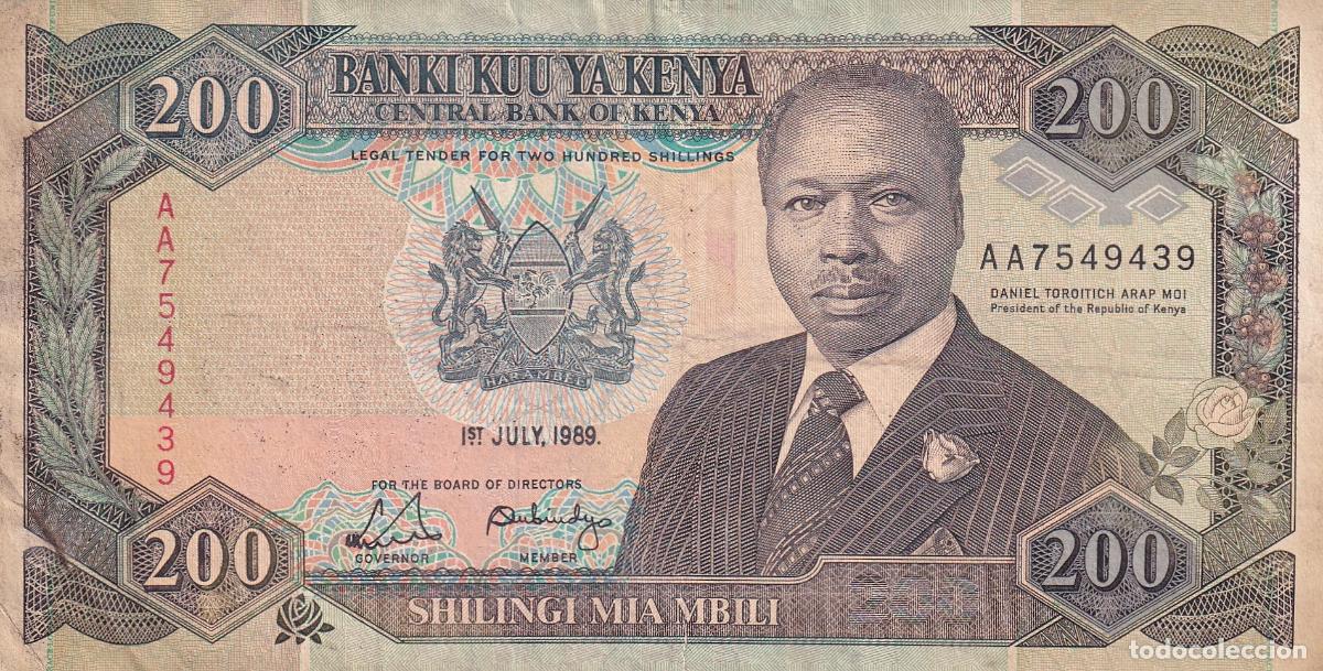 Billetes extranjeros: CRBX0119 BILLETE KENIA 200 SHILINGI 1989 MBC