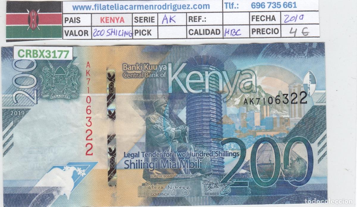 Billetes extranjeros: CRBX3177 BILLETE KENIA 200 SHILLING SERIE AK 2019 MBC
