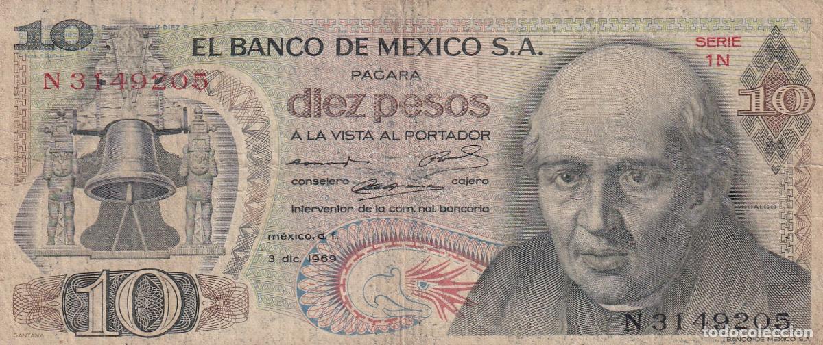 Billetes extranjeros: CRBX2086 BILLETE MEXICO 10 PESOS 1977 USADO