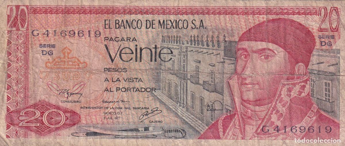 Billetes extranjeros: CRBX2087 BILLETE MEXICO 20 PESOS 1976 USADO