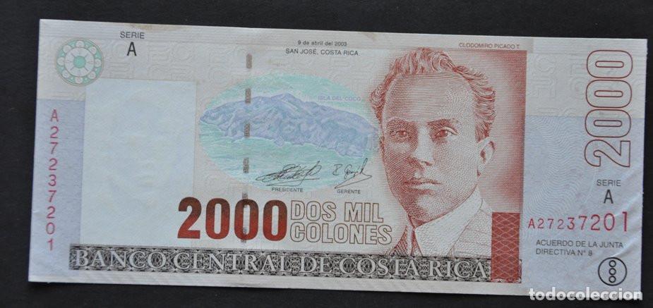 Billetes extranjeros: COSTA RICA - 2000 COLONES 2003 EBC