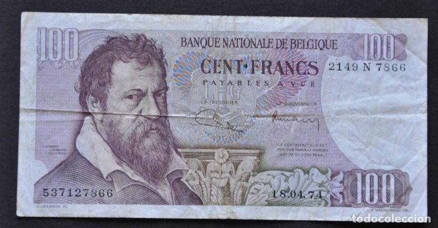 Billetes extranjeros: B&Eacute;LGICA - 100 FRANCS 1974