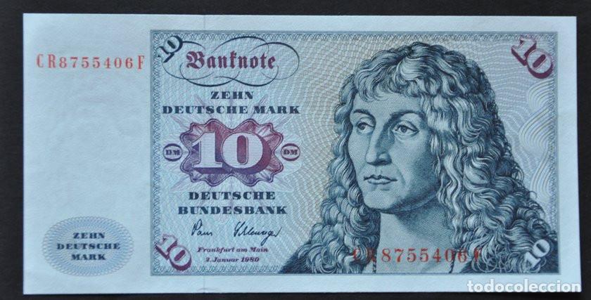 Billetes extranjeros: ALEMANIA - 10 DEUTSCHE MARK 1980 SC/UNC