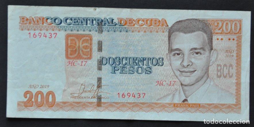 Billetes extranjeros: CUBA - 200 PESOS 2019