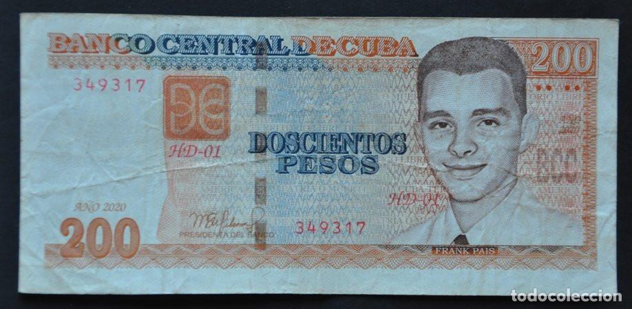Billetes extranjeros: CUBA - 200 PESOS 2020