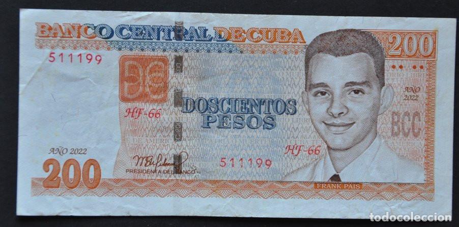 Billetes extranjeros: CUBA - 200 PESOS 2022