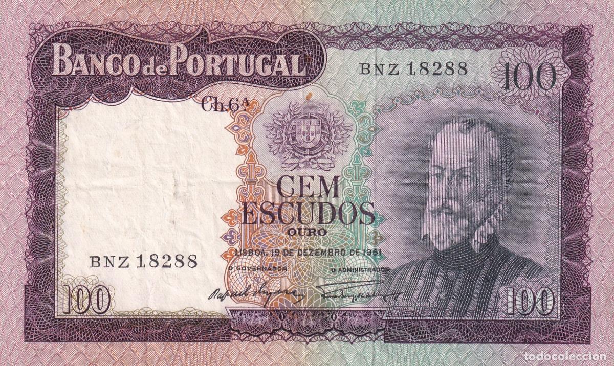 Billetes extranjeros: CRBX0165 BILLETE PORTUGAL 100 ESCUDOS 1961 MBC 30