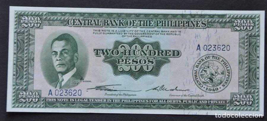 Billetes extranjeros: FILIPINAS - 200 PISO 1949 SC-