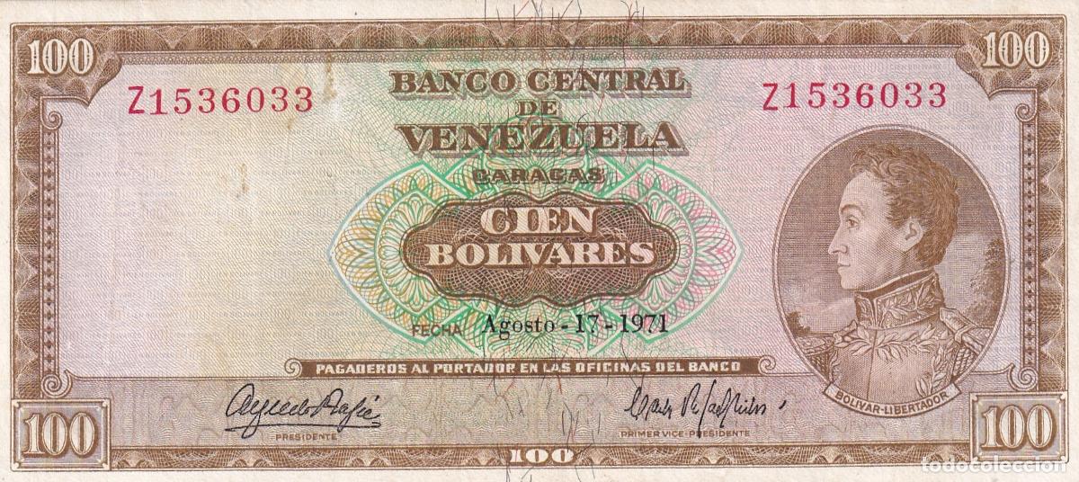 Billetes extranjeros: CRBX0868 BILLETE VENEZUELA 100 BOLIVARES 1971 EBC