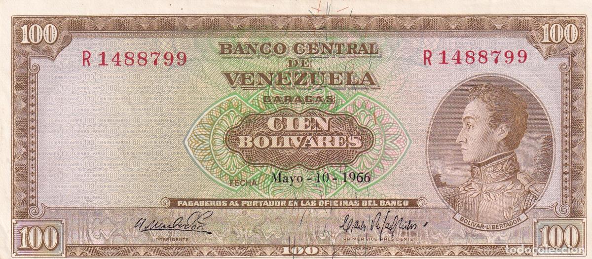 Billetes extranjeros: CRBX0873 BILLETE VENEZUELA 100 BOLIVARES 1966 EBC