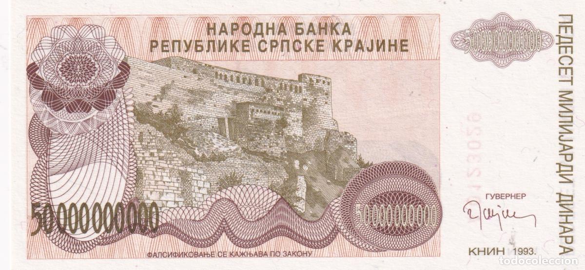 Billetes extranjeros: CRBX1797 BILLETE SERBIA 50000000000 DINARAS 1993 SIN CIRCULAR