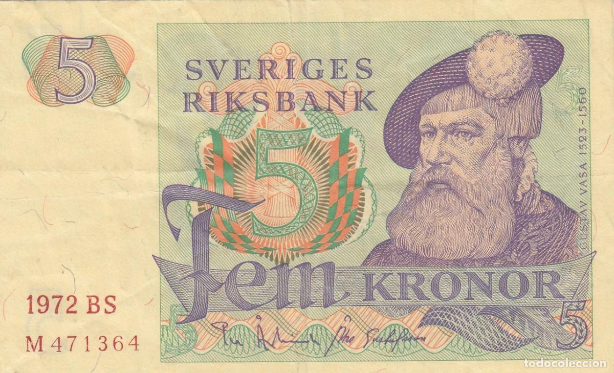 Billetes extranjeros: CRBX2291 BILLETE SUECIA 5 KRONER 1981 MBC