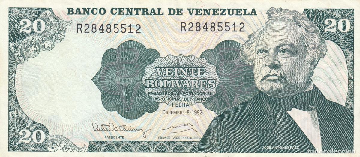 Billetes extranjeros: CRBX2368 BILLETE VENEZUELA 20 BOLIVARES 1992 USADO