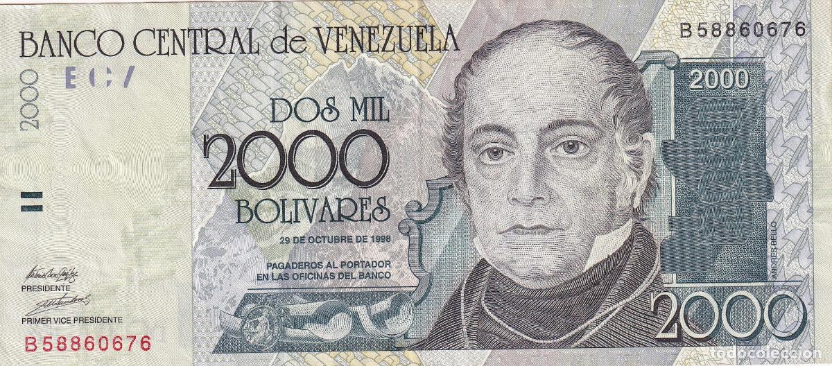 Billetes extranjeros: CRBX2383 BILLETE VENEZUELA 2000 BOLIVARES 1998 MBC
