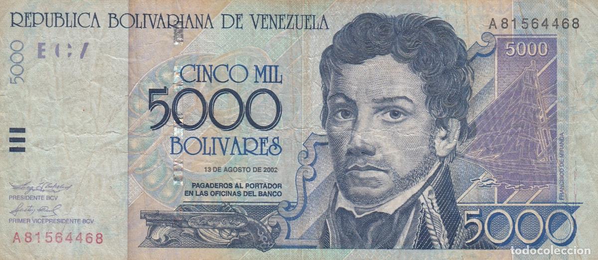 Billetes extranjeros: CRBX2387 BILLETE VENEZUELA 5000 BOLIVARES 2000 MBC